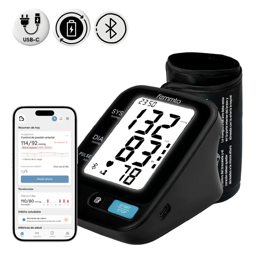 Tensiómetro Digital De Brazo Marca Femmto Modelo Pulse+ Connect